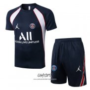 Chandal del Paris Saint-Germain Jordan 2022-2023 Manga Corta Azul - Pantalon Corto