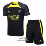 Chandal del Paris Saint-Germain Jordan 2023-2024 Manga Corta Negro - Pantalon Corto