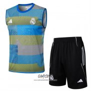 Chandal del Real Madrid 2025-2026 Sin Mangas Azul Verde