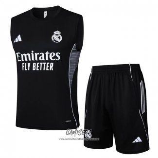 Chandal del Real Madrid 2025-2026 Sin Mangas Negro