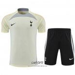 Chandal del Tottenham Hotspur 2022-2023 Manga Corta Beige - Pantalon Corto