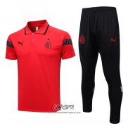 Conjunto Polo del AC Milan 2023-2024 Rojo