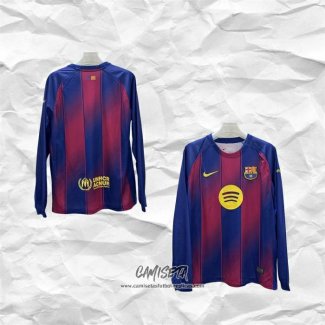 Primera Camiseta Barcelona 2025-2026 Manga Larga