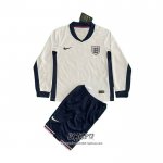 Primera Camiseta Inglaterra 2024 Nino Manga Larga