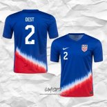 Segunda Camiseta Estados Unidos Jugador Dest 2024