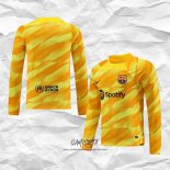 Camiseta Barcelona Portero 2023-2024 Manga Larga Amarillo