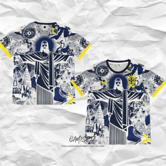 Camiseta Brasil Jesus 2025-2026 Gris Tailandia