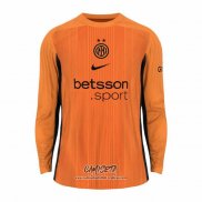 Camiseta Inter Milan Portero 2025-2026 Manga Larga Naranja