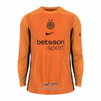 Camiseta Inter Milan Portero 2025-2026 Manga Larga Naranja
