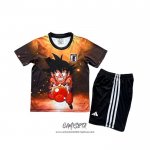 Camiseta Japon Dragon Ball 2025 Nino Negro Naranja