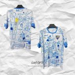 Camiseta Malaga Special 2025-2026 Azul Tailandia Blanco
