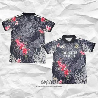 Camiseta Real Madrid Dragon 2025-2026 Negro Rojo Tailandia