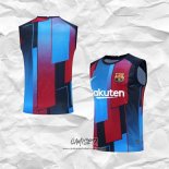 Camiseta de Entrenamiento Barcelona 2022-2023 Sin Mangas Azul y Rojo