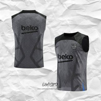 Camiseta de Entrenamiento Barcelona 2022-2023 Sin Mangas Gris