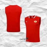 Camiseta de Entrenamiento Manchester United 2025-2026 Sin Mangas Rojo