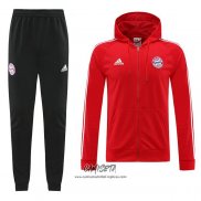 Chandal con Capucha del Bayern Munich 2022-2023 Rojo