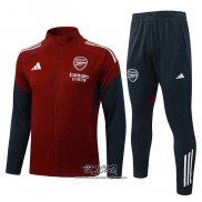 Chandal de Chaqueta del Arsenal 2025-2026 Nino Rojo Negro