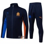 Chandal de Chaqueta del Olympique Marsella 2024-2025 Azul Naranja