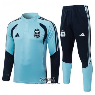 Chandal de Sudadera del Argentina 2025-2026 Nino Azul Negro