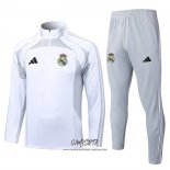 Chandal de Sudadera del Real Madrid 2025-2026 Blanco Gris