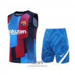 Chandal del Barcelona 2022-2023 Sin Mangas Azul y Rojo