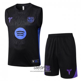Chandal del Barcelona 2025-2026 Sin Mangas Negro Azul
