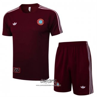 Chandal del Bayern Munich 2025-2026 Manga Corta Rojo - Pantalon Corto