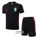 Chandal del Brasil 2026-2027 Manga Corta Negro - Pantalon Corto