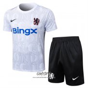 Chandal del Chelsea 2025-2026 Manga Corta Blanco - Pantalon Corto