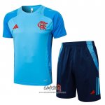 Chandal del Flamengo 2024-2025 Manga Corta Azul - Pantalon Corto