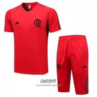 Chandal del Flamengo 2023-2024 Manga Corta Rojo - Pantalon Corto