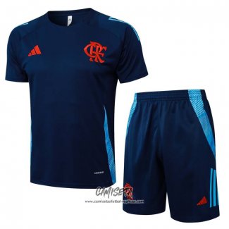 Chandal del Flamengo 2024-2025 Manga Corta Azul - Pantalon Corto