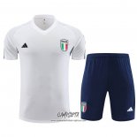 Chandal del Italia 2023-2024 Manga Corta Blanco - Pantalon Corto