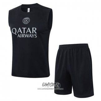 Chandal del Paris Saint-Germain 2025-2026 Sin Mangas Negro