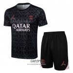 Chandal del Paris Saint-Germain Jordan 2024-2025 Manga Corta Negro - Pantalon Corto
