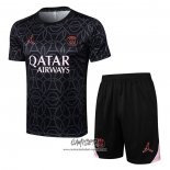 Chandal del Paris Saint-Germain Jordan 2024-2025 Manga Corta Negro - Pantalon Corto