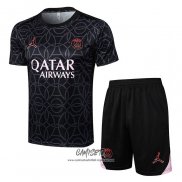 Chandal del Paris Saint-Germain Jordan 2024-2025 Manga Corta Negro - Pantalon Corto