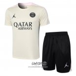 Chandal del Paris Saint-Germain Jordan 2024-2025 Manga Corta Amarillo - Pantalon Corto