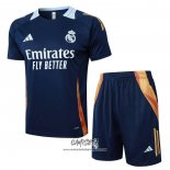 Chandal del Real Madrid 2024-2025 Manga Corta Azul - Pantalon Corto