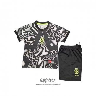 Camiseta Brasil Portero 2026 Nino Negro