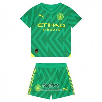 Camiseta Manchester City Portero 2023-2024 Nino Verde