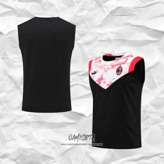 Camiseta de Entrenamiento AC Milan 2022-2023 Sin Mangas Negro