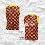 Camiseta de Entrenamiento Barcelona 2023-2024 Sin Mangas Amarillo