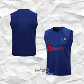 Camiseta de Entrenamiento Barcelona 2023-2024 Sin Mangas Azul