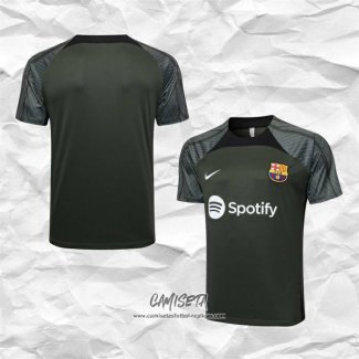 Camiseta de Entrenamiento Barcelona 2023-2024 Verde Oscuro