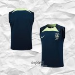 Camiseta de Entrenamiento Brasil 2023-2024 Sin Mangas Azul