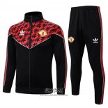 Chandal de Chaqueta del Manchester United 2025-2026 Nino Negro Rojo