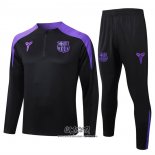 Chandal de Sudadera del Barcelona 2025-2026 Nino Negro Purpura