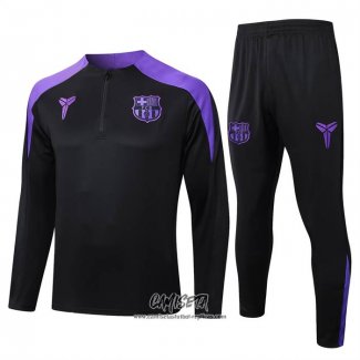 Chandal de Sudadera del Barcelona 2025-2026 Nino Negro Purpura