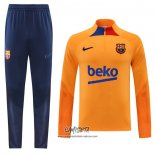 Chandal de Sudadera del Barcelona 2022-2023 Naranja